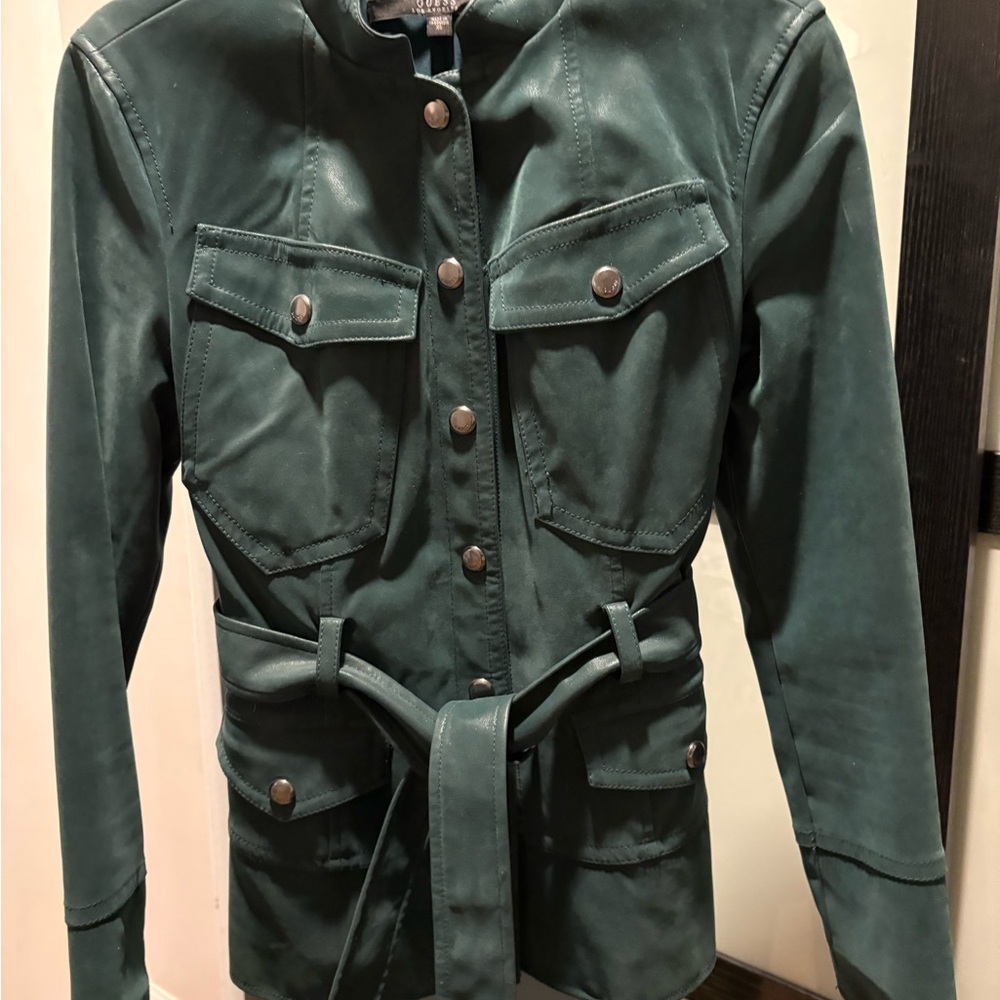 Guess Teal Utility Jacket with Belt